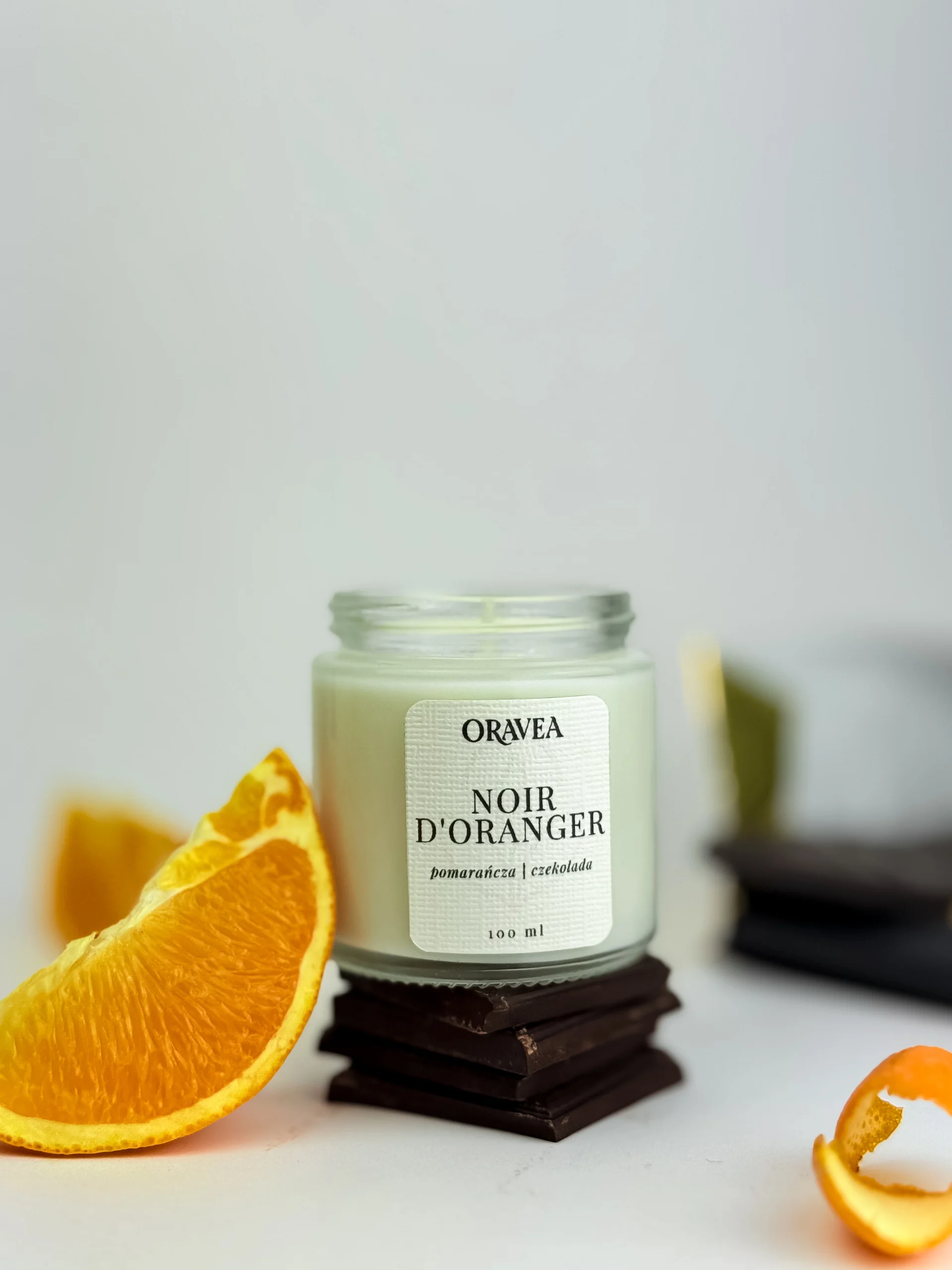 świeca sojowa noir d'oranger pomarańcza czekolada oravea 100 ml